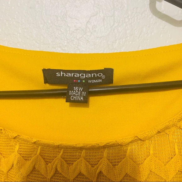 Beautiful Gold Sharagano  dress Size 16 - Picture 4 of 4